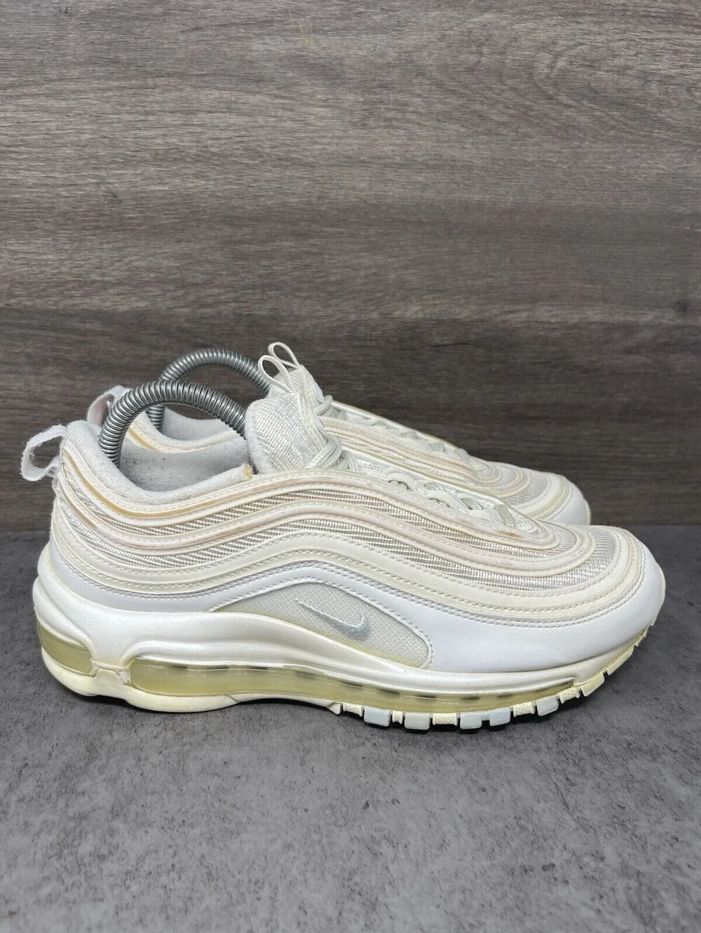 Nike Air Max 97 Pure Platinum White Womens Size 8 Sneakers 921733-100